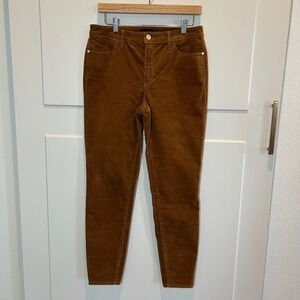 Talbots Womens Size 6 Corduroy Jegging Cognac Brown Slim Leg VN5214 02/24 Pants
